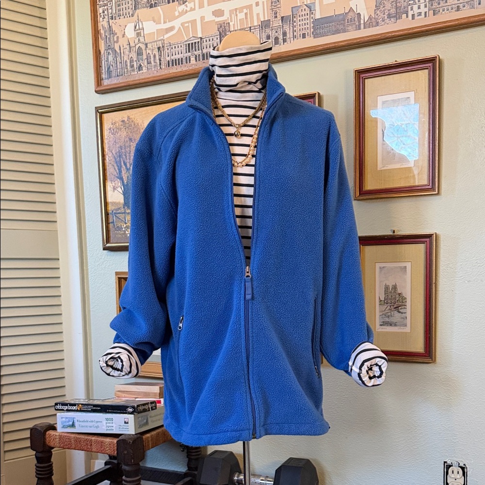 Lands' End Blue Teddy Jacket